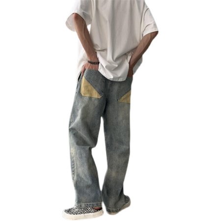 Джинсы винтажного стиля весна-осень изображение