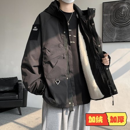 Мужская трехв одная ветровка с капюшоном изображение