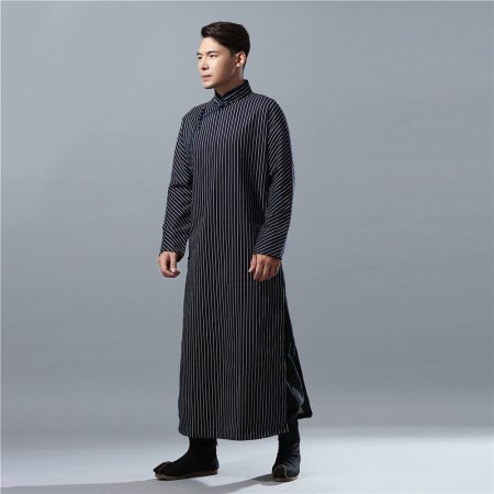 Мужской халат в стиле китайской династии Тан с воротником стойкой фото