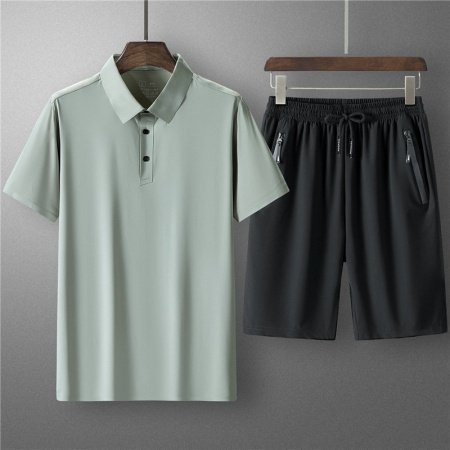 Летний мужской комплект из поло и шорт с брюками фотография