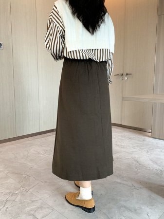 Женская юбка высокой талии с поясом фото