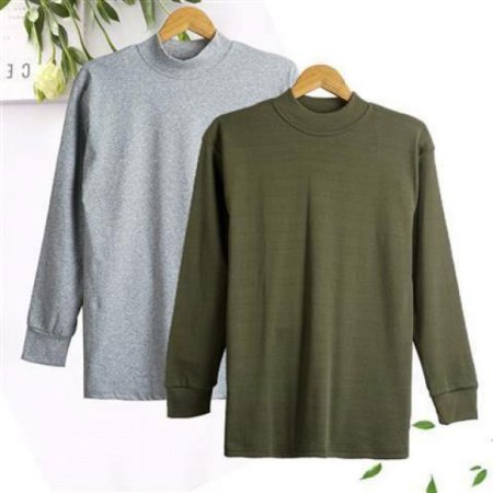 Мужская футболка с высоким воротником для пожилых людей фото