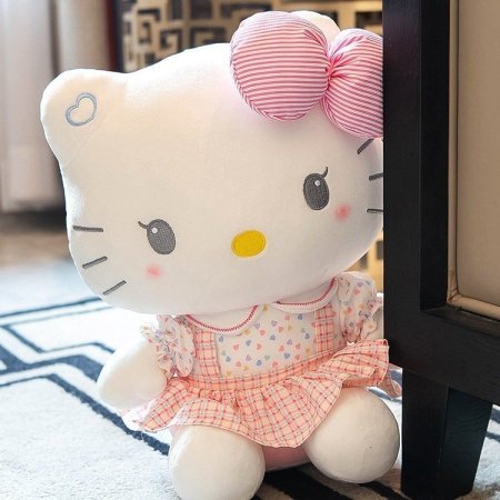 Плюшевая игрушка HelloKitty в розовом платье изображение