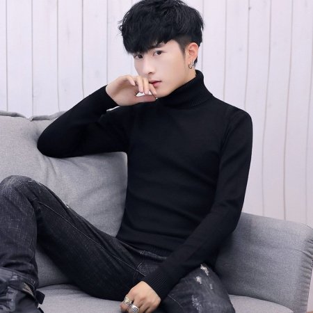 Мужской свитер с высоким воротником фото