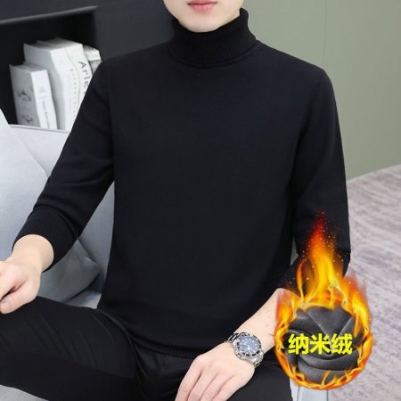 Мужской свитер с высоким воротником фото