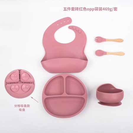 Детский набор посуды из силикона фотография