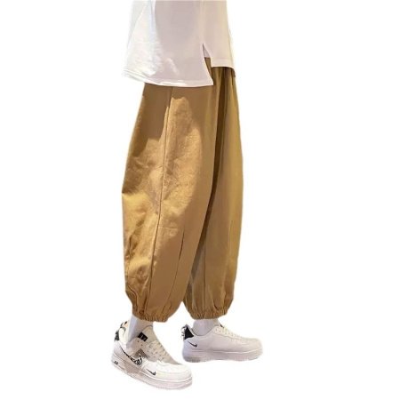 Широкие мужские брюки с завышенной талией фотография