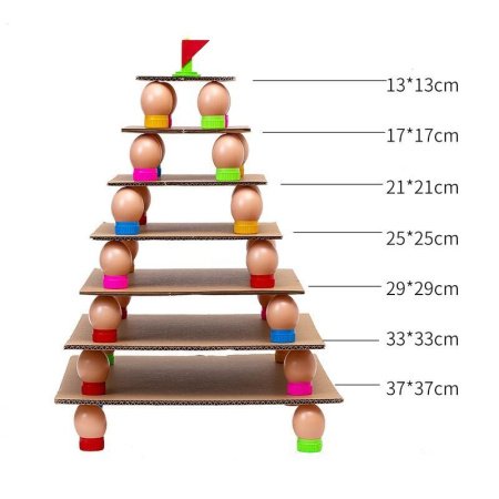 Детский конструктор из бумаги для создания яйца-пирамидки фото
