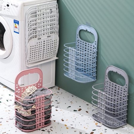 Загрязненная корзина для белья с возможностью крепления на стену фото