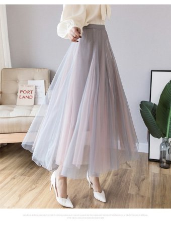 Многослойная сетчатая юбка фото