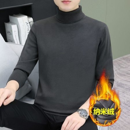 Мужской свитер с высоким воротником фото