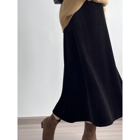 Женская зимняя бархатная юбка 2023 изображение