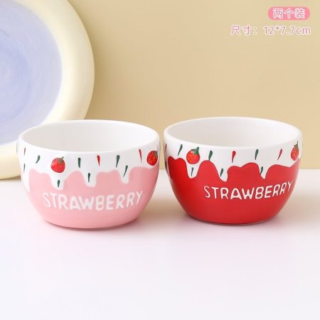 7L керамическая миска с клубникой фотография