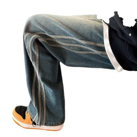 Мужские джинсы в стиле хайстрит с американскими мотивами фотография