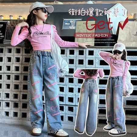 Детские джинсы весна-осень 2024 фотография