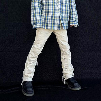 Мужские джинсы Vibe в стиле хайстрит цвета милкшейк изображение