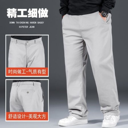 Мужские широкие летние брюки больших размеров изображение