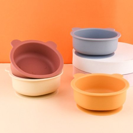 Детская миска с мультяшным медвежонком изображение