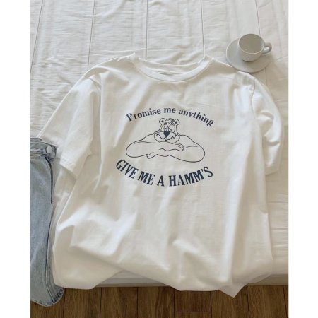 Летняя футболка из чистого хлопка с дизайном и принтом 2023 изображение