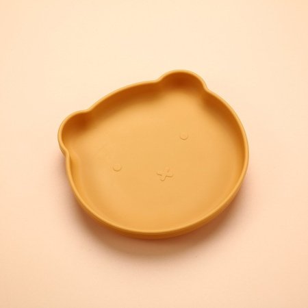 Детская силиконовая миска с присоской медведя фотография