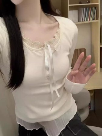 Лонгслив балетного стиля с американским сладко-острым вкусом фото