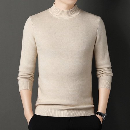 Мужской свитер с высоким воротником и утеплением фото