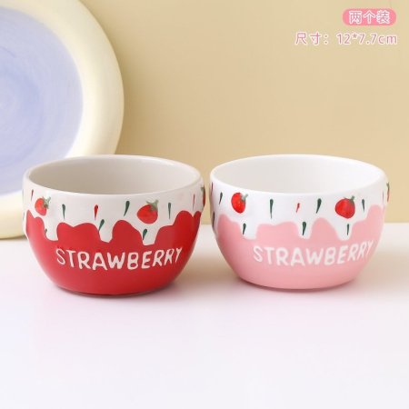 7L керамическая миска с клубникой фотография