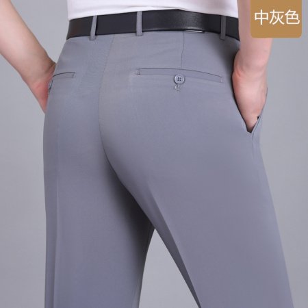 Летние мужские брюки из шелкового сурепа для делового стиля фотография