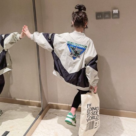 Детская куртка для девочек в стиле бейсбола изображение