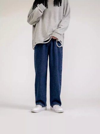 Мужские джинсы 2024 с прямыми штанинами фото