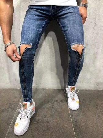 Мужские джинсы с узкими брючинами фотография