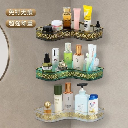 Полка для ванной комнаты и кухни с золотым тиснением фотография