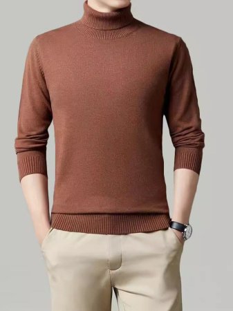 Мужской свитер с высоким воротником изображение