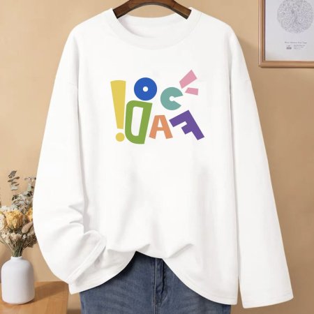 Женская футболка с длинным рукавом из чистого хлопка 230 г 2024 новая осенне-зимняя модель фотография