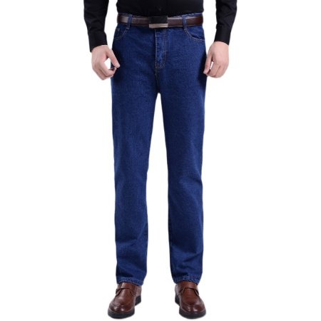 Мужские джинсы высокой посадки весна-осень изображение