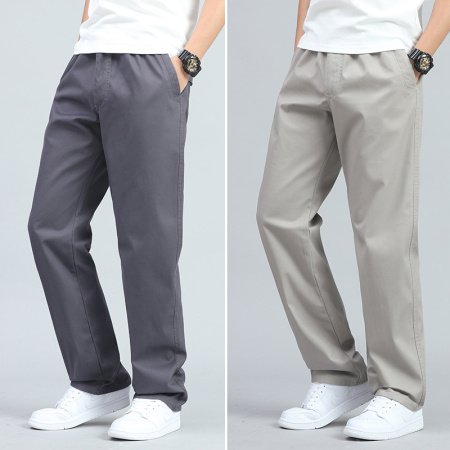 Мужские летние широкие хлопковые брюки фото