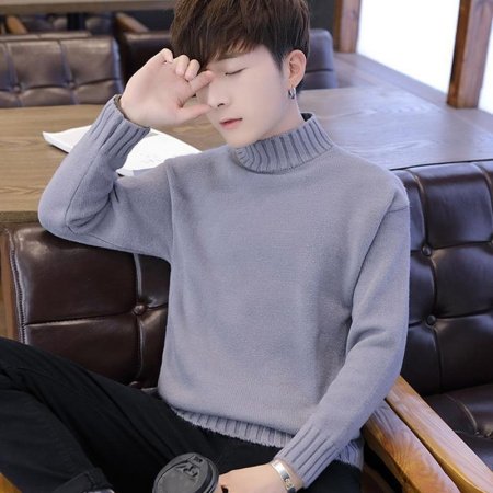 Мужской свитер с высоким воротником изображение