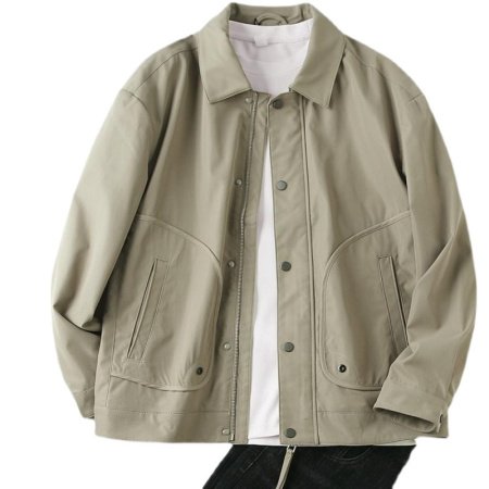 Мужская куртка с большими карманами и воротником изображение