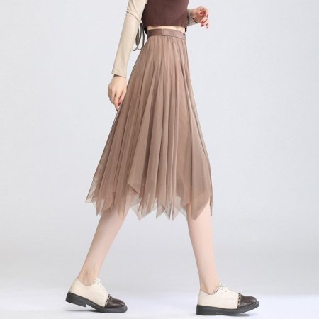 Юбка полуприлегающего силуэта с высокой талией фото