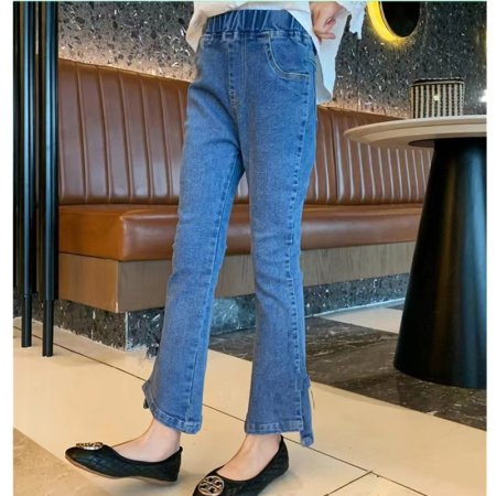 Детские джинсы с высокой талией фотография