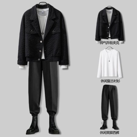 Мужская куртка в стиле панк для осенне-зимнего сезона фото