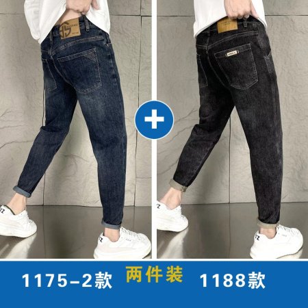 Джинсы мужские 2024 весна-осень узкие свободные джинсы в американском стиле фотография