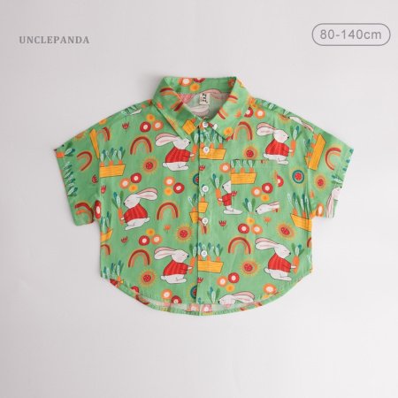 Детская рубашка с коротким рукавом UNCLEPANDA фото