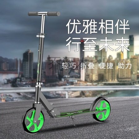 Детский самокат с большими колесами изображение