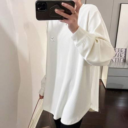 Толстовка с удлиненным рукавом и круглым вырезом изображение