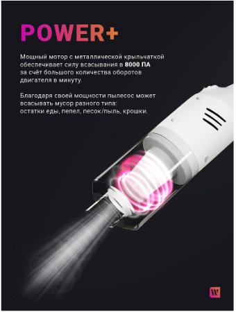 Автомобильный пылесос беспроводной GO-AP-18 / К50/ В25 детальное фото