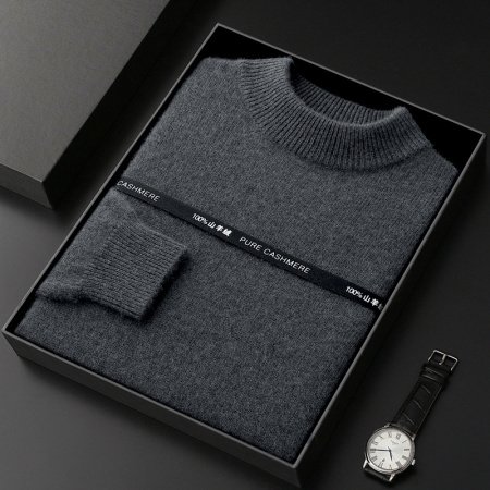 Мужской свитер из 100% чистой козьей шерсти фото