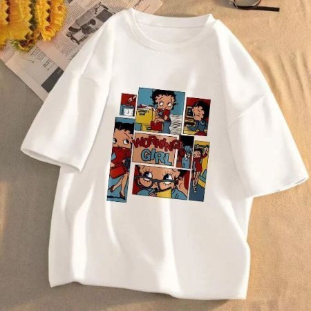 Футболка из чистого хлопка с коротким рукавом и круглым вырезом изображение