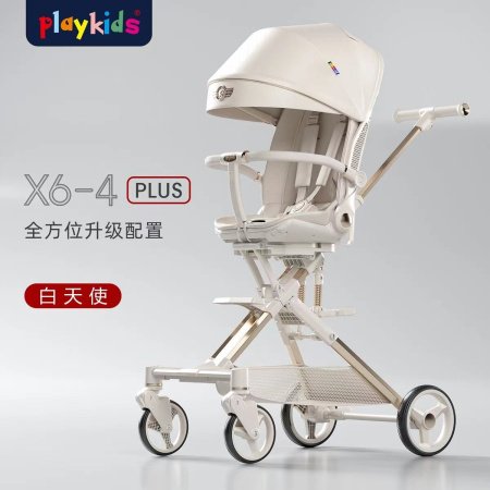 Playkids普洛可遛娃婴幼儿可躺可换向高景观轻便推车一键折叠X6X7 фотография
