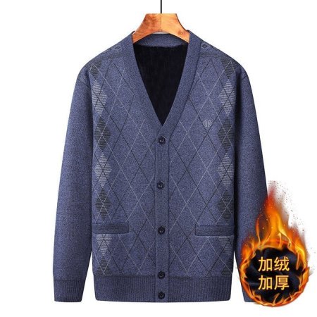 Мужской свитер с воротником V-образным фото